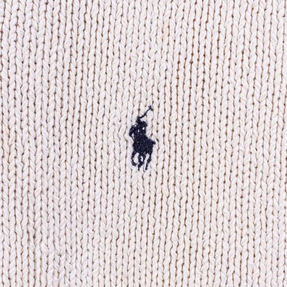 Polo Ralph Lauren Pony Vest Chunky Knit Small VTG 90s Preppy Classic - Picture 4 of 8